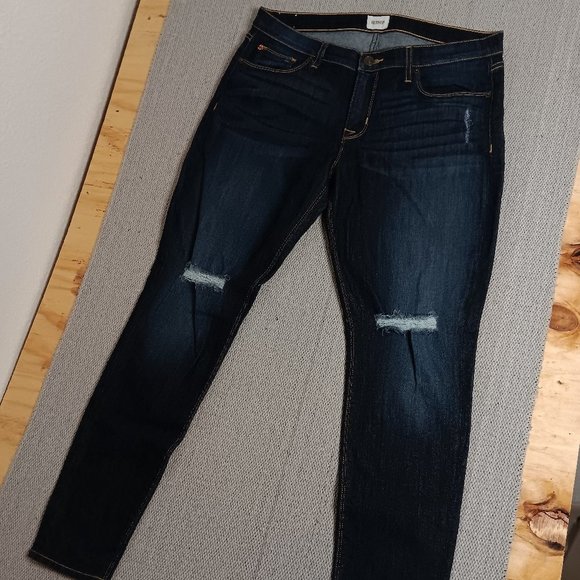 Hudson Krista Super Skinny Jeans Distress Ripped Knees 32 - Picture 2 of 15